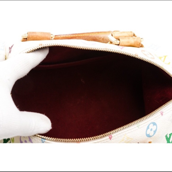 Louis Vuitton White Multicolor Monogram Speedy 30 - Picture 5 of 8